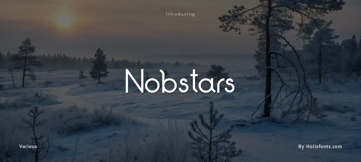 Nobstars font preview