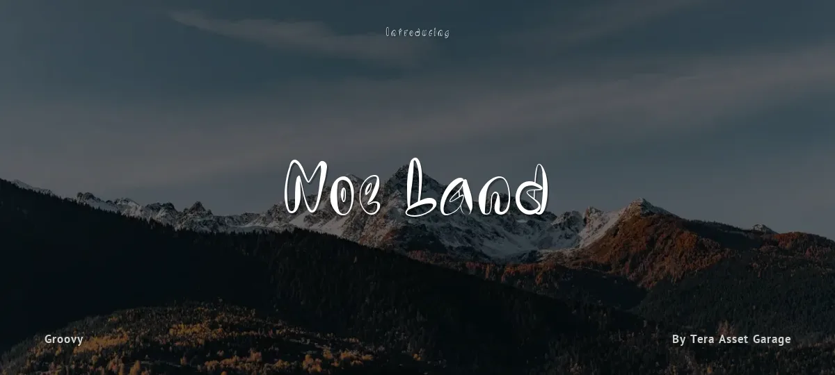 Noe Land font preview