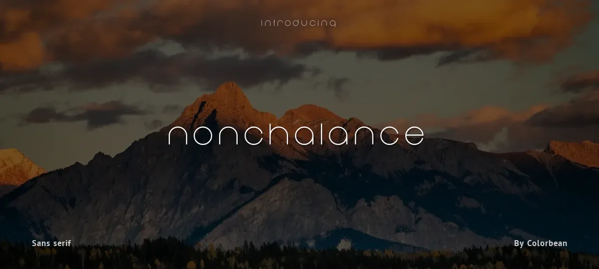 Nonchalance font preview