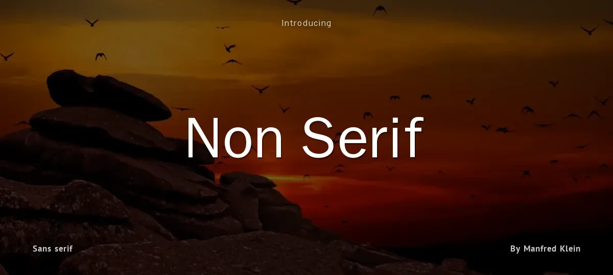 Non Serif font preview