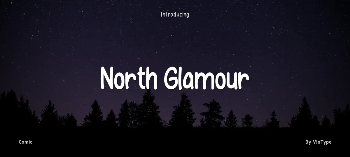 North Glamour font preview