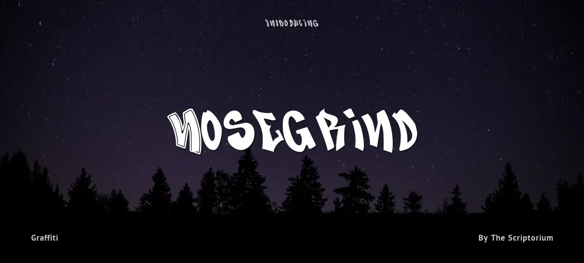 Nosegrind font preview