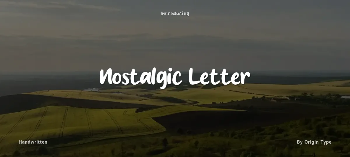 Nostalgic Letter font preview