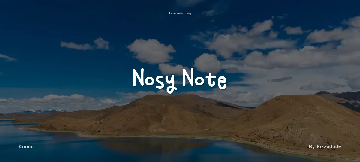 Nosy Note font preview