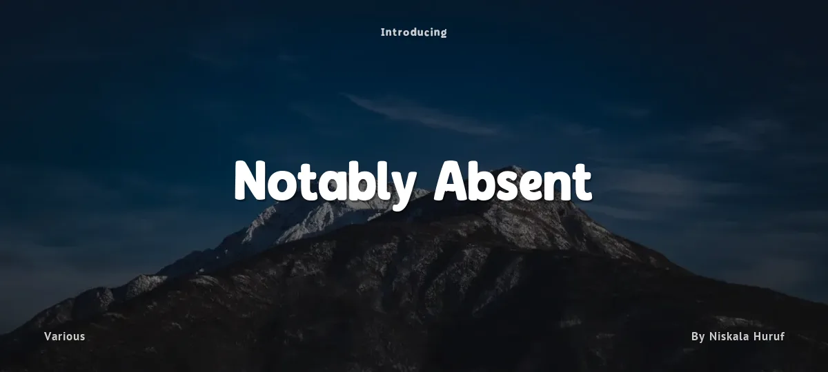 Notably Absent font preview
