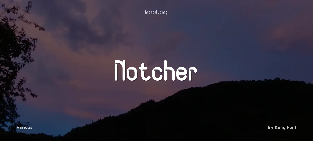 Notcher font preview