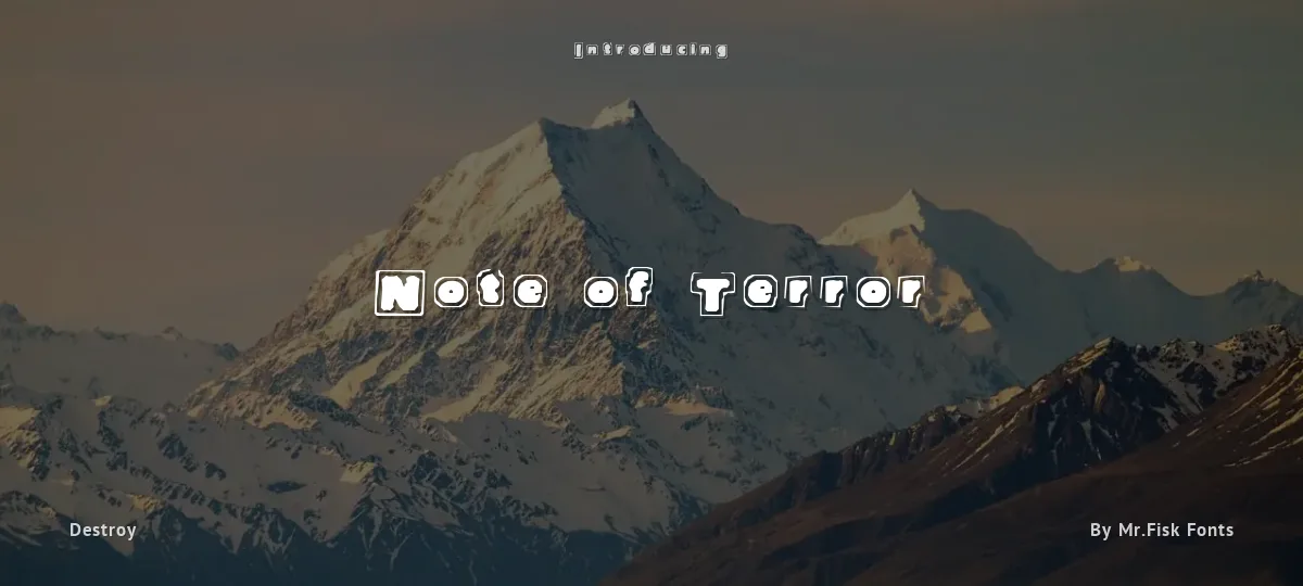 Note of Terror font preview