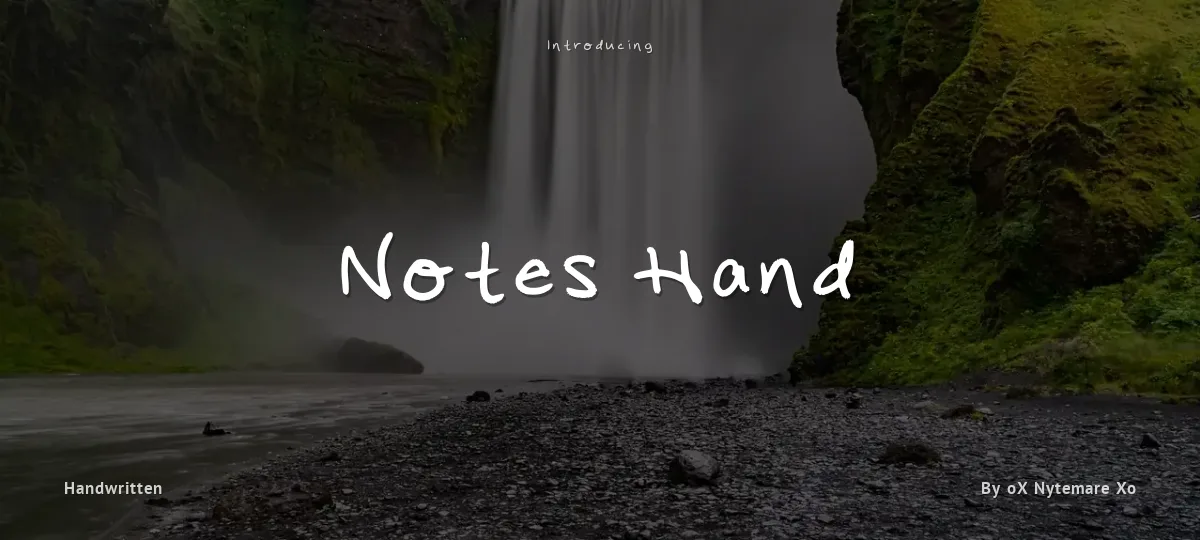 Notes Hand font preview