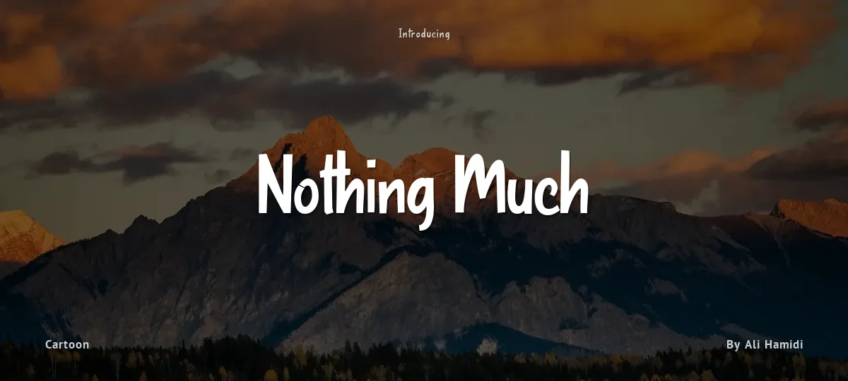 Nothing Much font preview