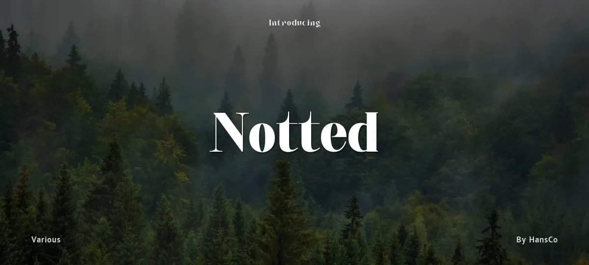 Notted font preview