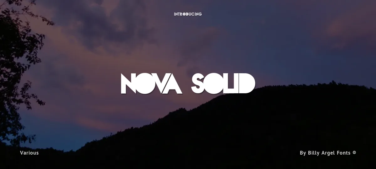 Nova Solid font preview
