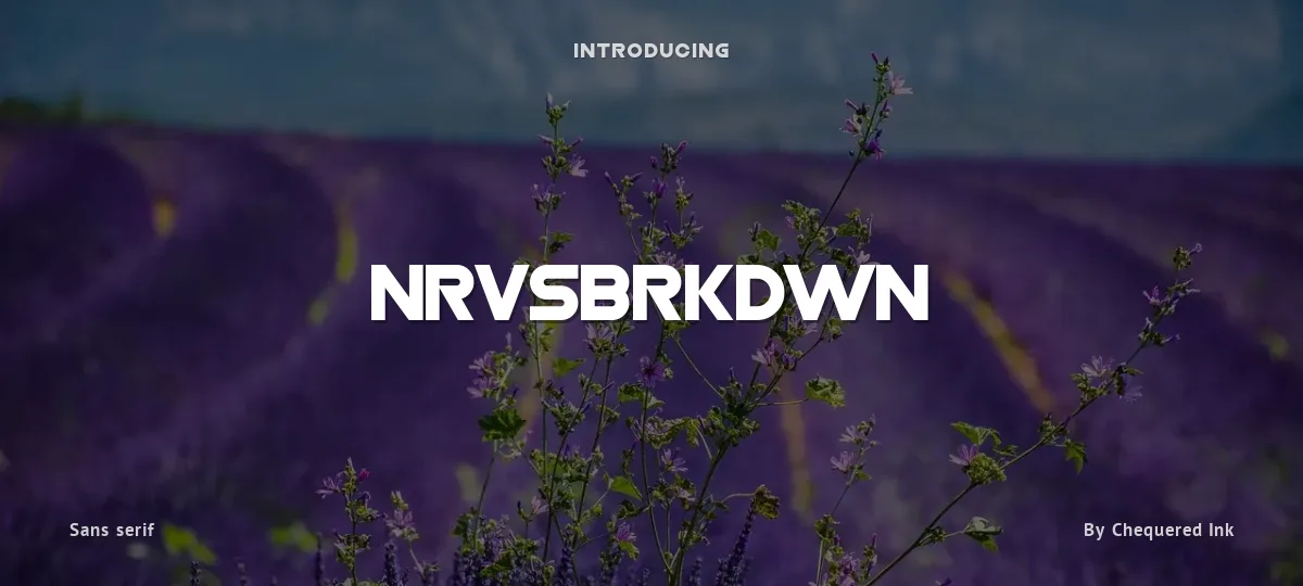 Nrvsbrkdwn font preview