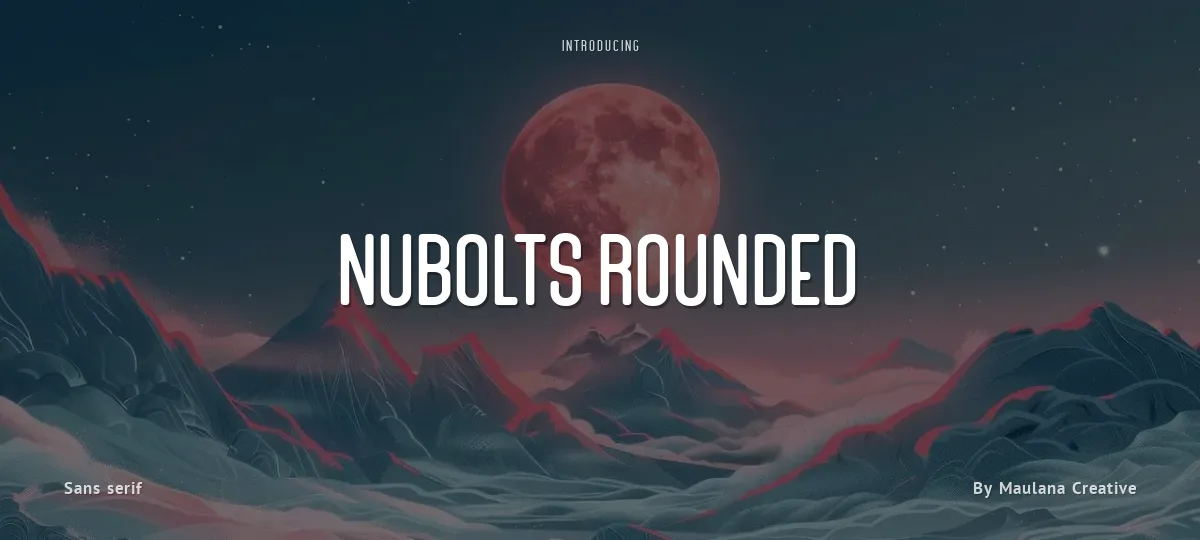 Nubolts Rounded font preview