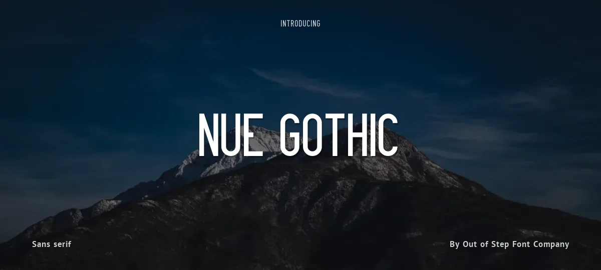 Nue Gothic font preview