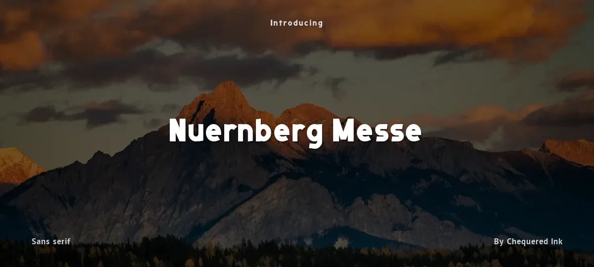 Nuernberg Messe font preview