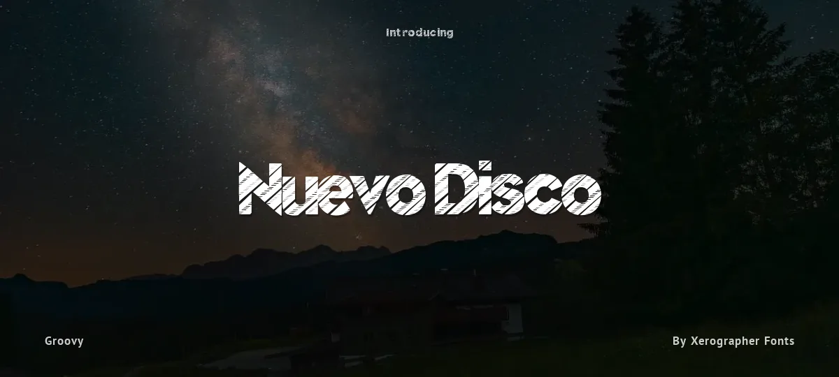Nuevo Disco font preview