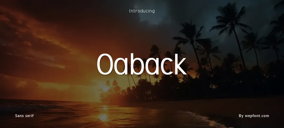 Oaback font preview