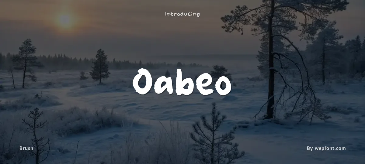 Oabeo font preview