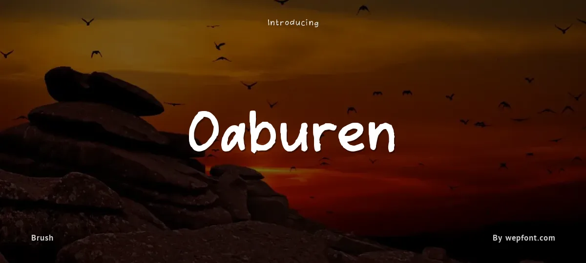 Oaburen font preview