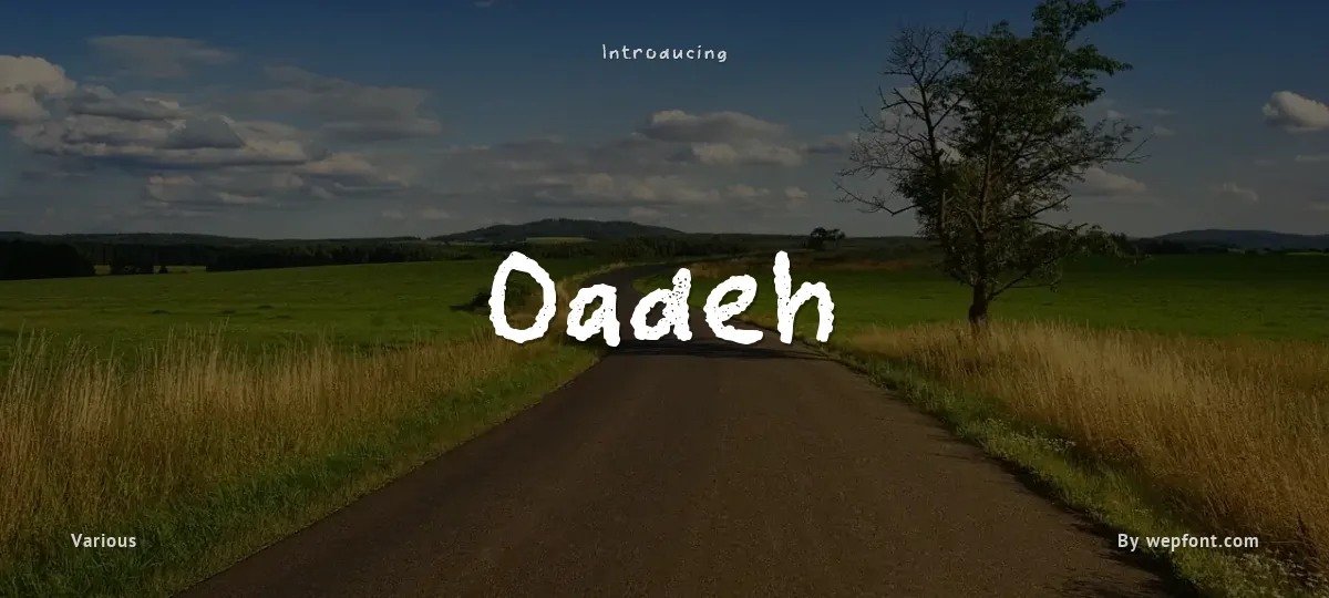 Oadeh font preview