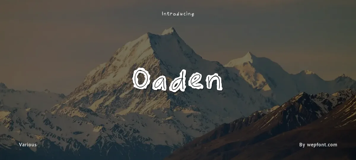 Oaden font preview