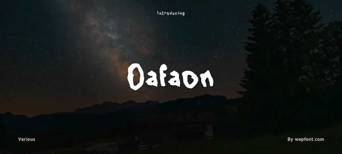 Oafaon font preview