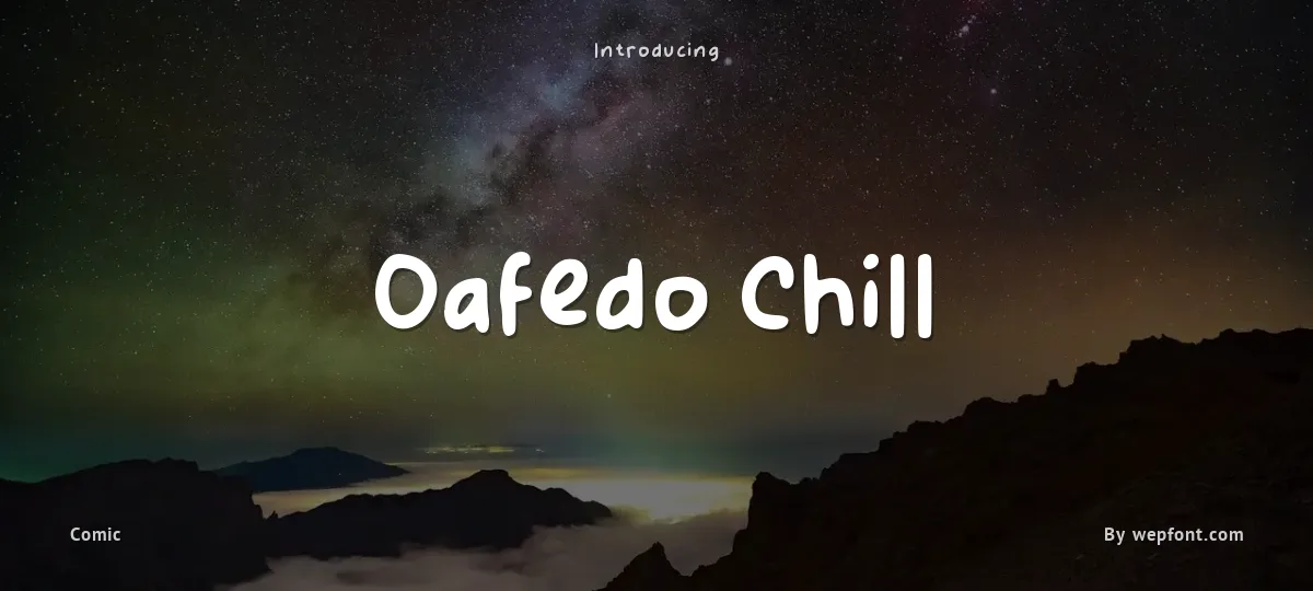 Oafedo Chill font preview