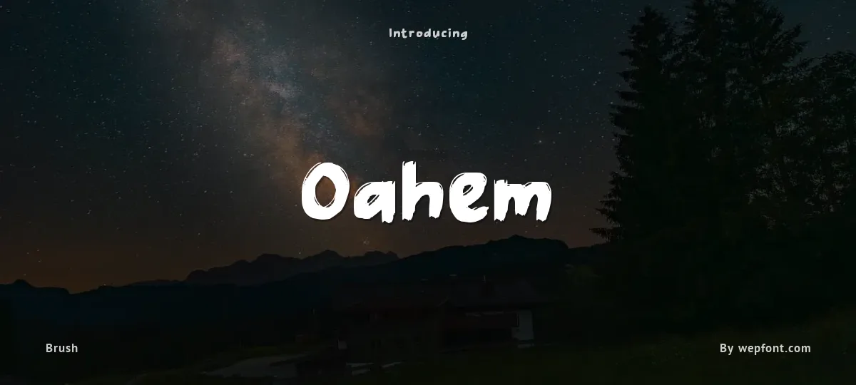 Oahem font preview