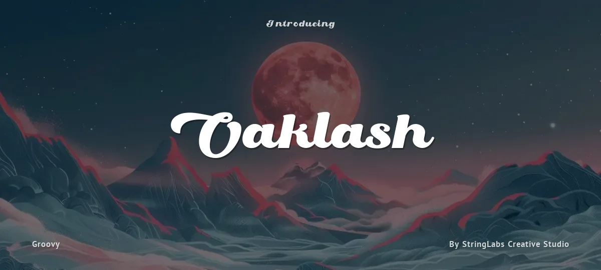 Oaklash font preview