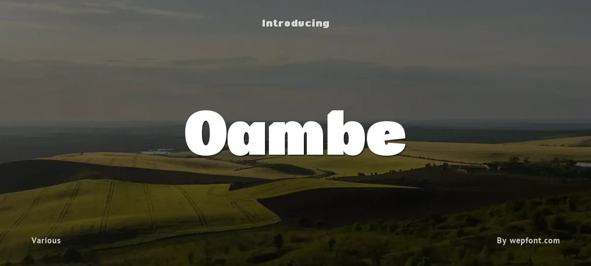 Oambe font preview