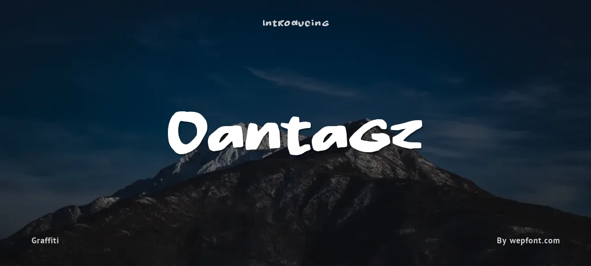 Oantagz font preview