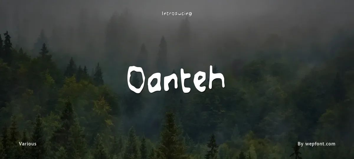 Oanteh font preview