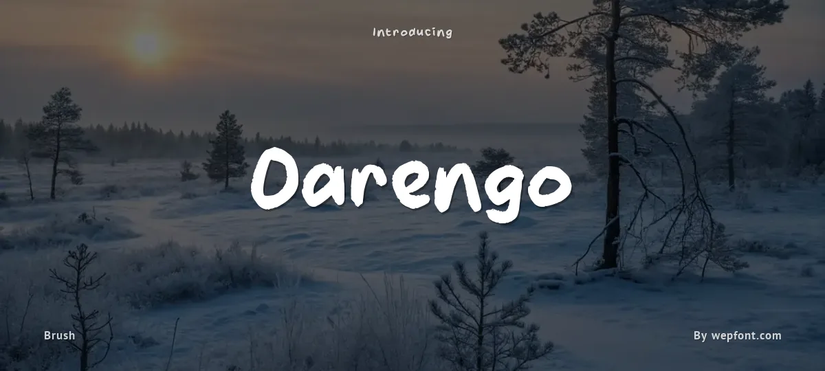 Oarengo font preview