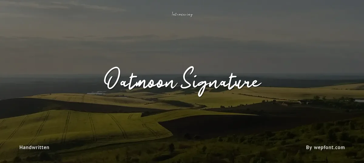 Oatmoon Signature font preview