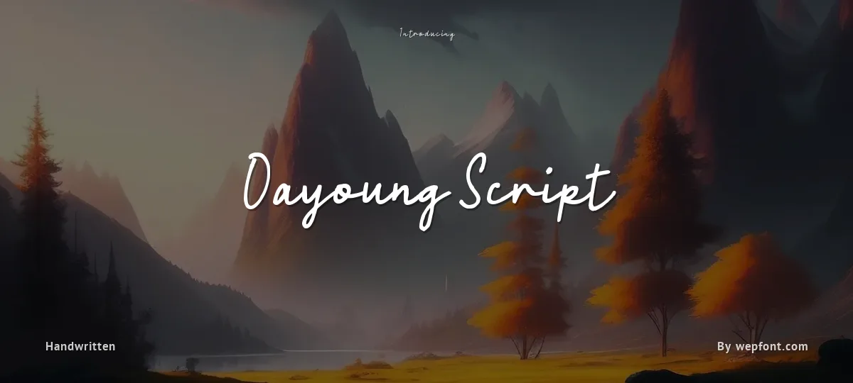 Oayoung Script font preview