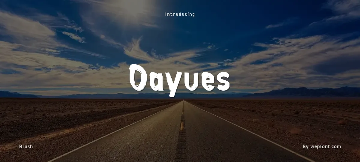 Oayues font preview
