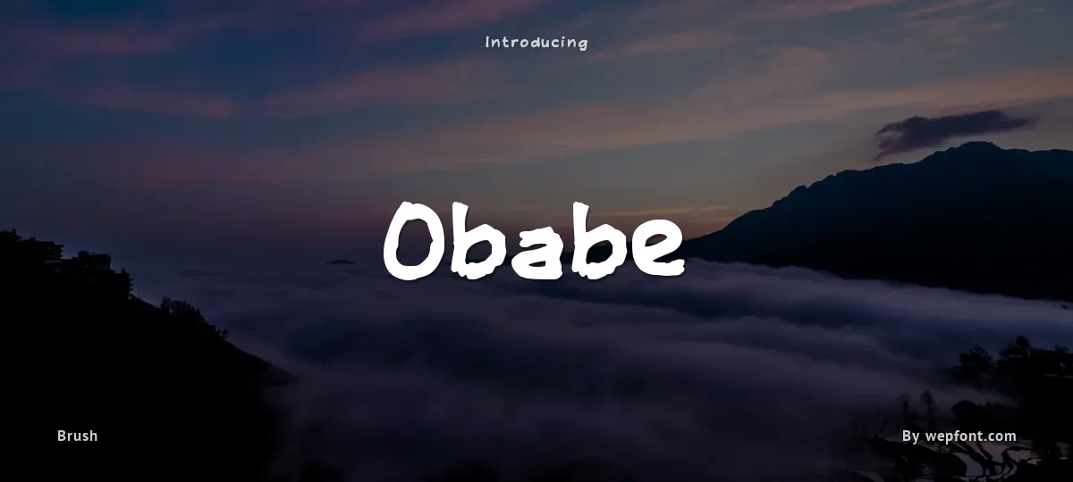 Obabe font preview