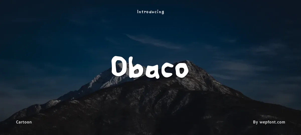 Obaco font preview