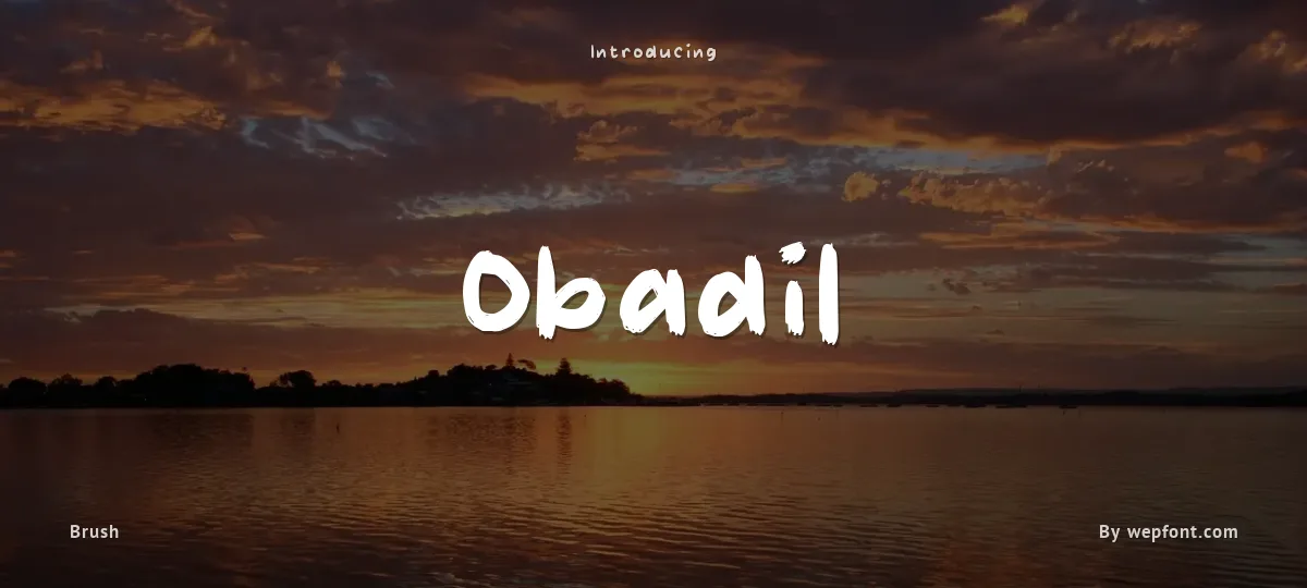 Obadil font preview