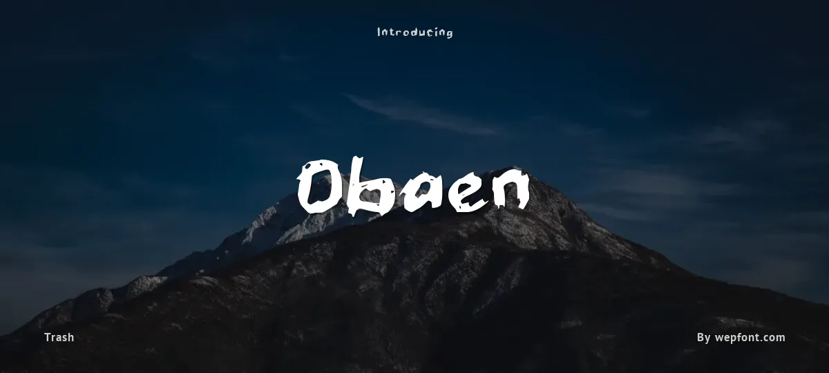 Obaen font preview