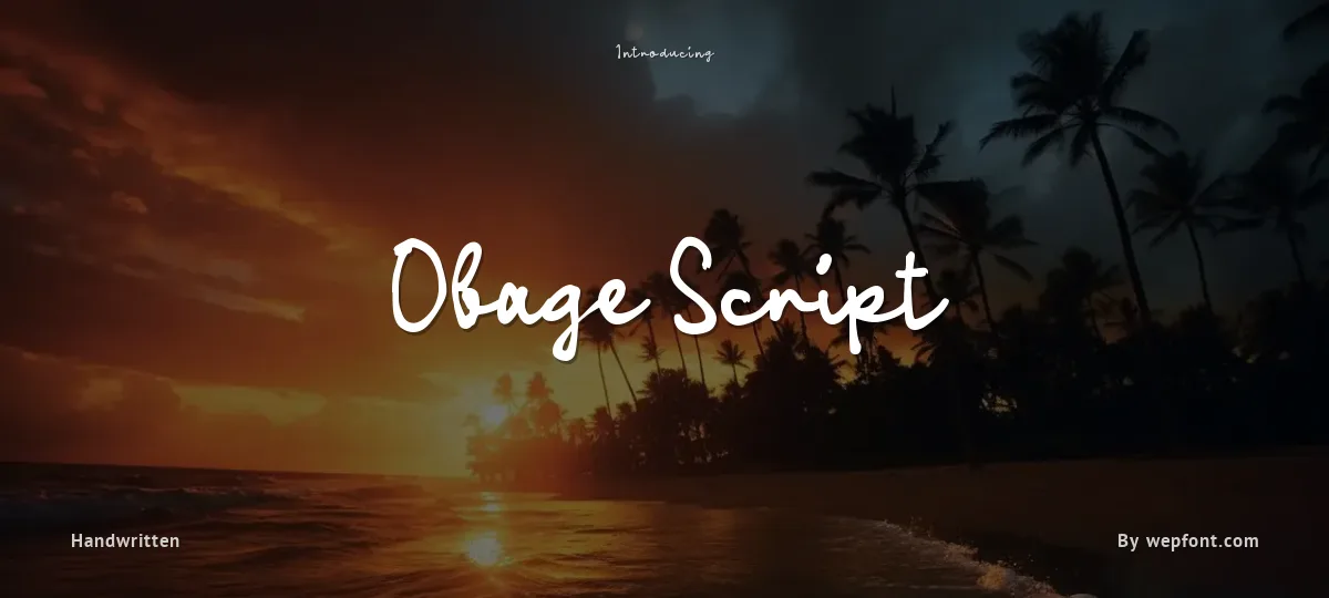 Obage Script font preview