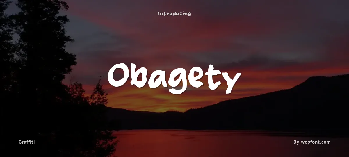 Obagety font preview
