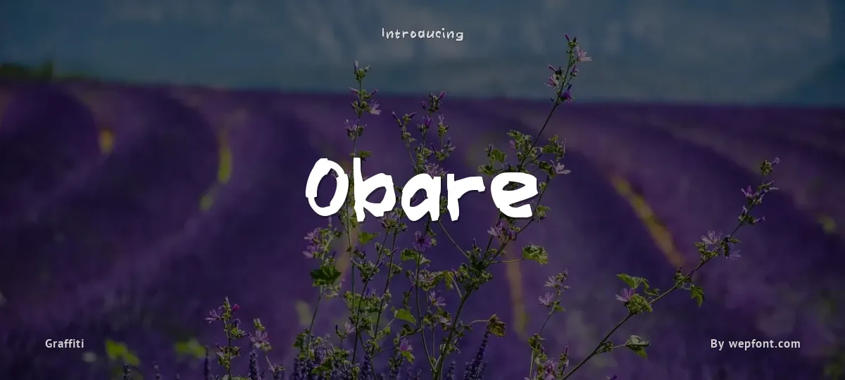Obare font preview