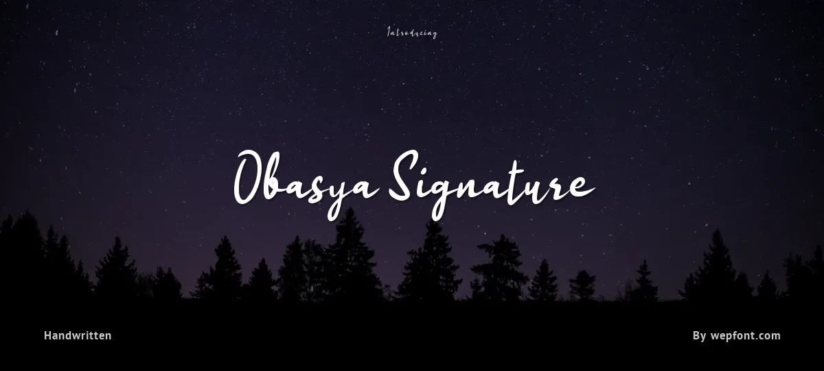 Obasya Signature font preview