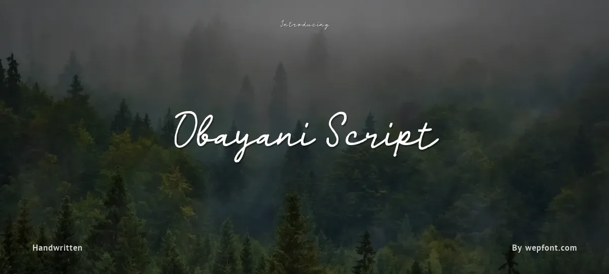 Obayani Script font preview