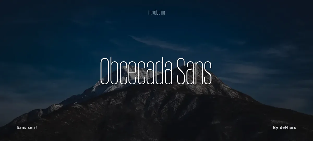 Obcecada Sans font preview