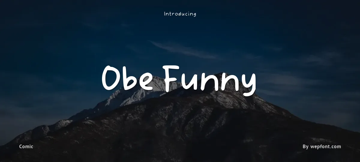 Obe Funny font preview