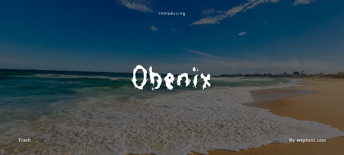 Obenix font preview