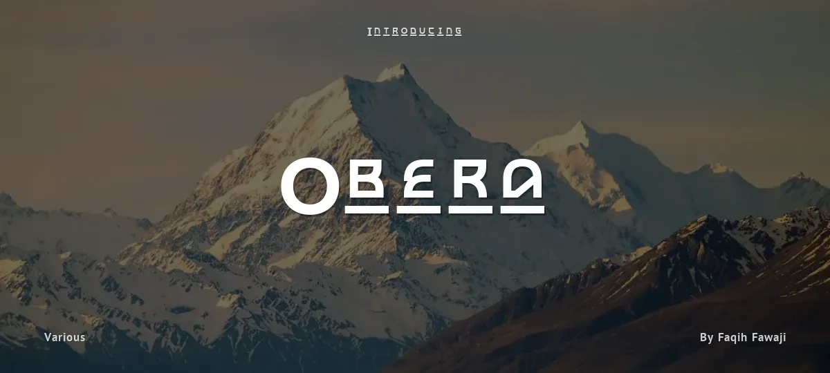 Obera font preview