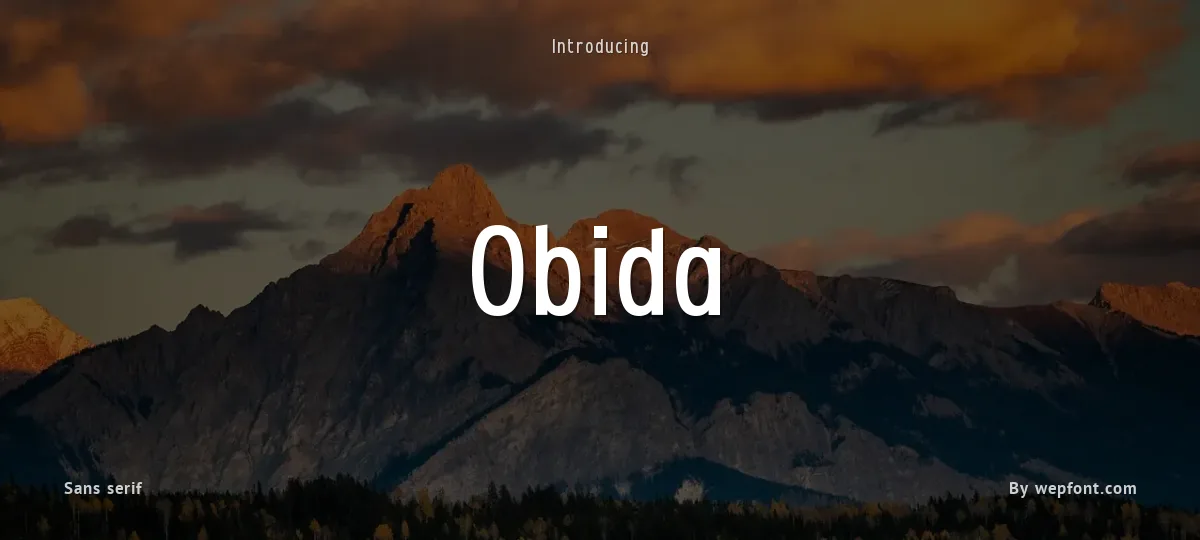Obida font preview